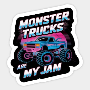 Monster Trucks Are My Jam Monster Truck Sticker